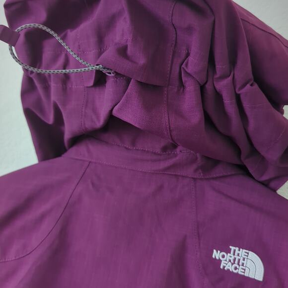 The North Face Parka Snow Shell Rain Jacket Womens Small Purple Hooded - Picture 3 of 11